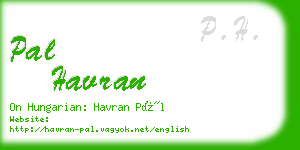 pal havran business card